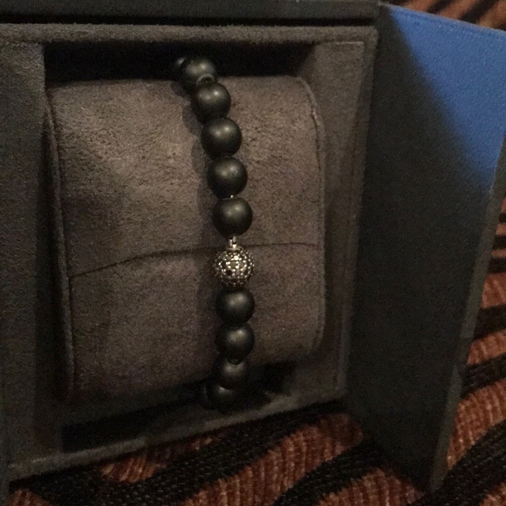 David Yurman Black Diamond beaded bracelet.